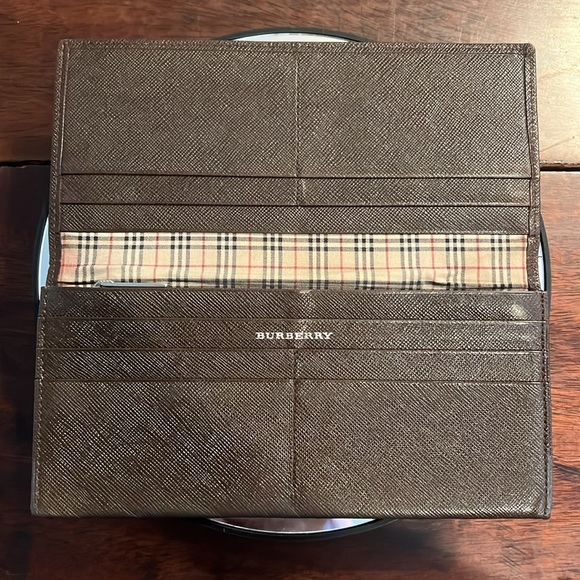 BURBERRY Long Wallet Logo Leather Brown - Picture 8 of 13